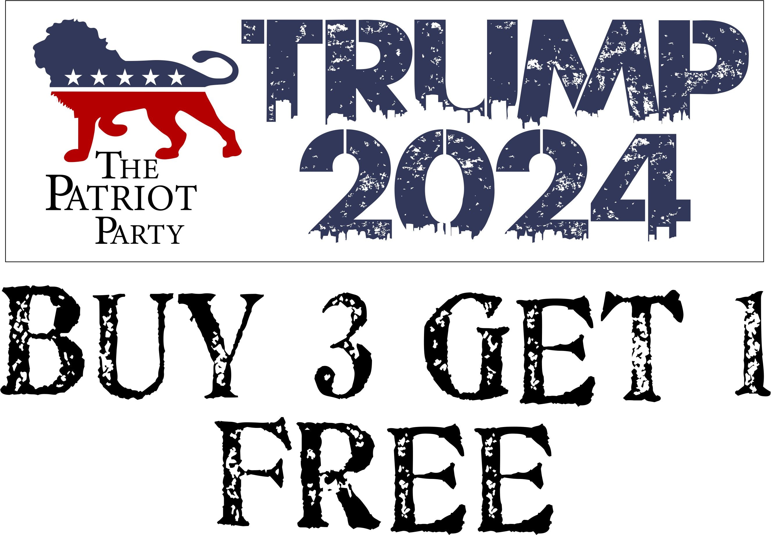 Patriot Party Lion Trump 2024 Bumper Sticker - Powercall Sirens LLC