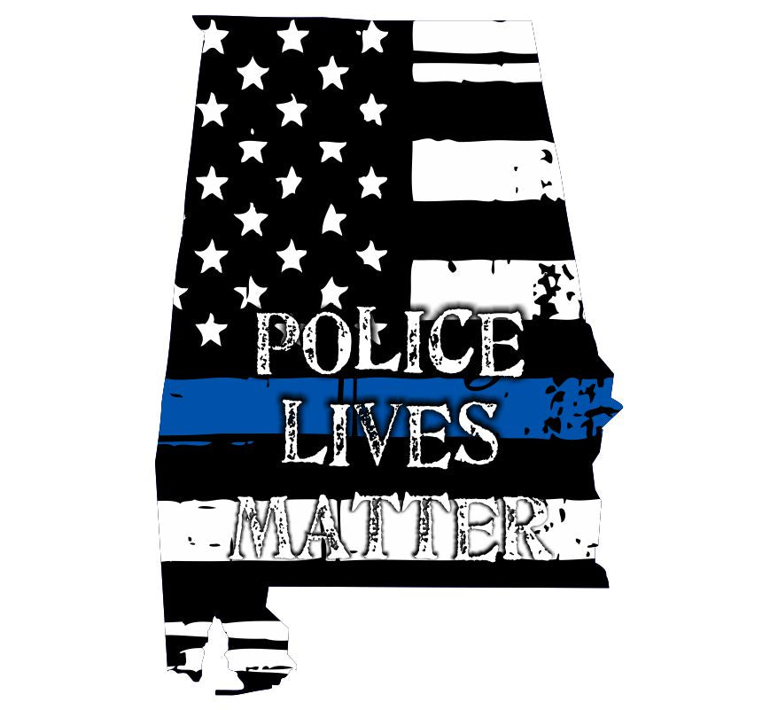 Alabama Thin Blue Police Lives Matter Decal