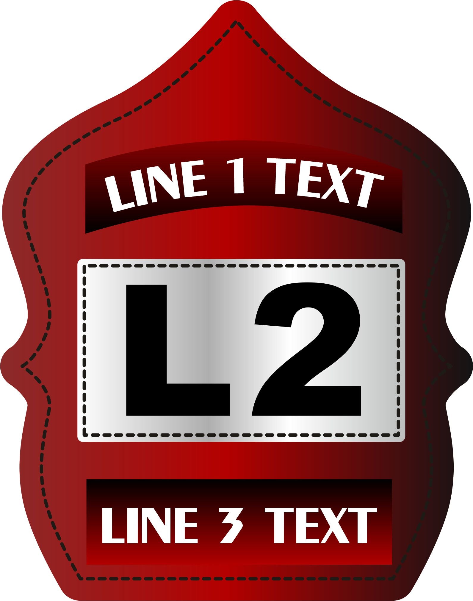 Red/Black Faded Custom Powershield Decal - Powercall Sirens LLC