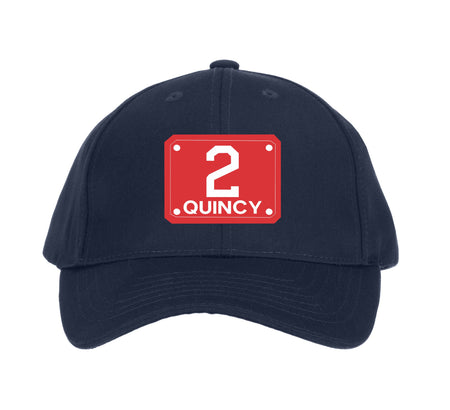 Quincy 2 Red Embroidered Badge Hat