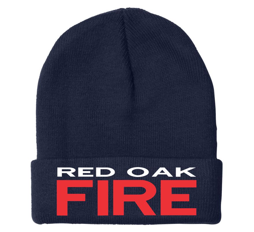 Red Oak Fire Embroidered Winter Hat 102517