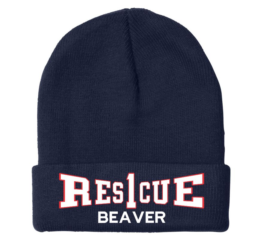 Rescue 1 Beaver Embroidered Winter Hat 102517