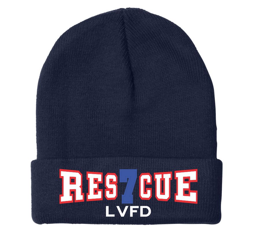 Que Rescue Hat Rescue 7 LVFD Embroidered Winter Hat – Powercall Sirens LLC