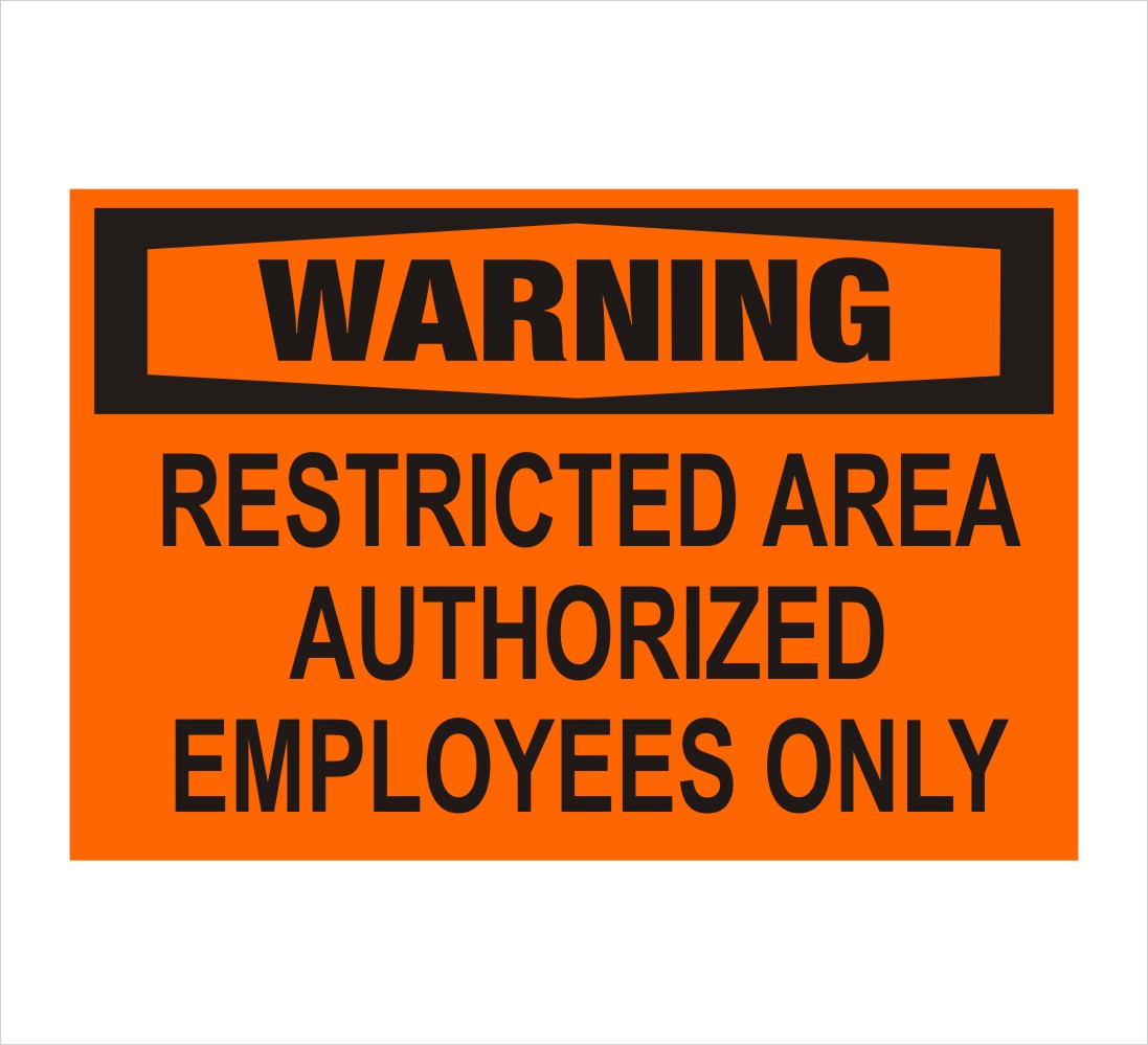 Restricted Area Warning Decal