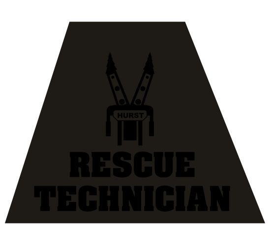 Rescue Technician Blacklite Reflective Trapezoid - Powercall Sirens LLC
