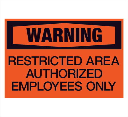 Restricted Area Safety Label 