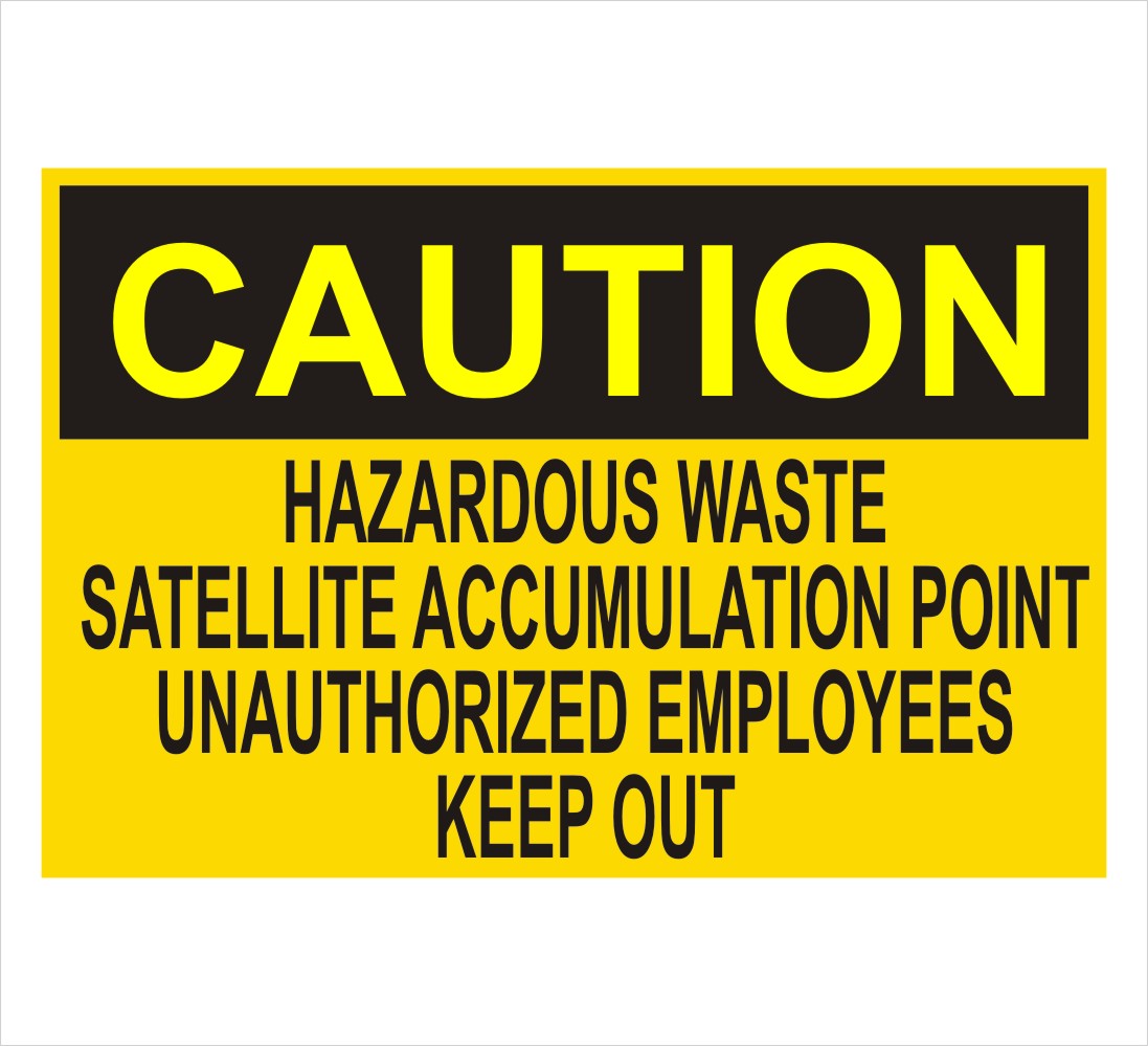 Caution Hazardous Waste Accumulation Point Decal