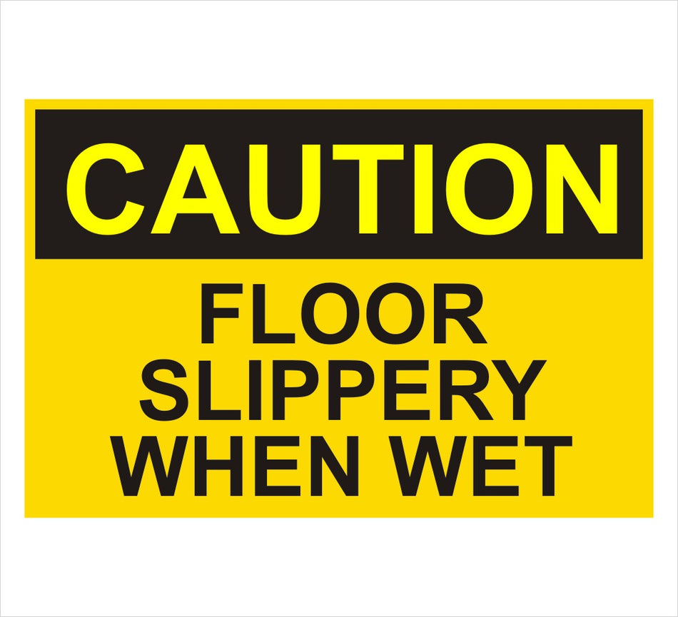 Caution Floor Slippery When Wet Decal