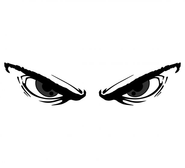 Super eyes Version 2 Blacklite Reflective Decal - Powercall Sirens LLC