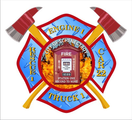 Schenectady Maltese Firebox Decal