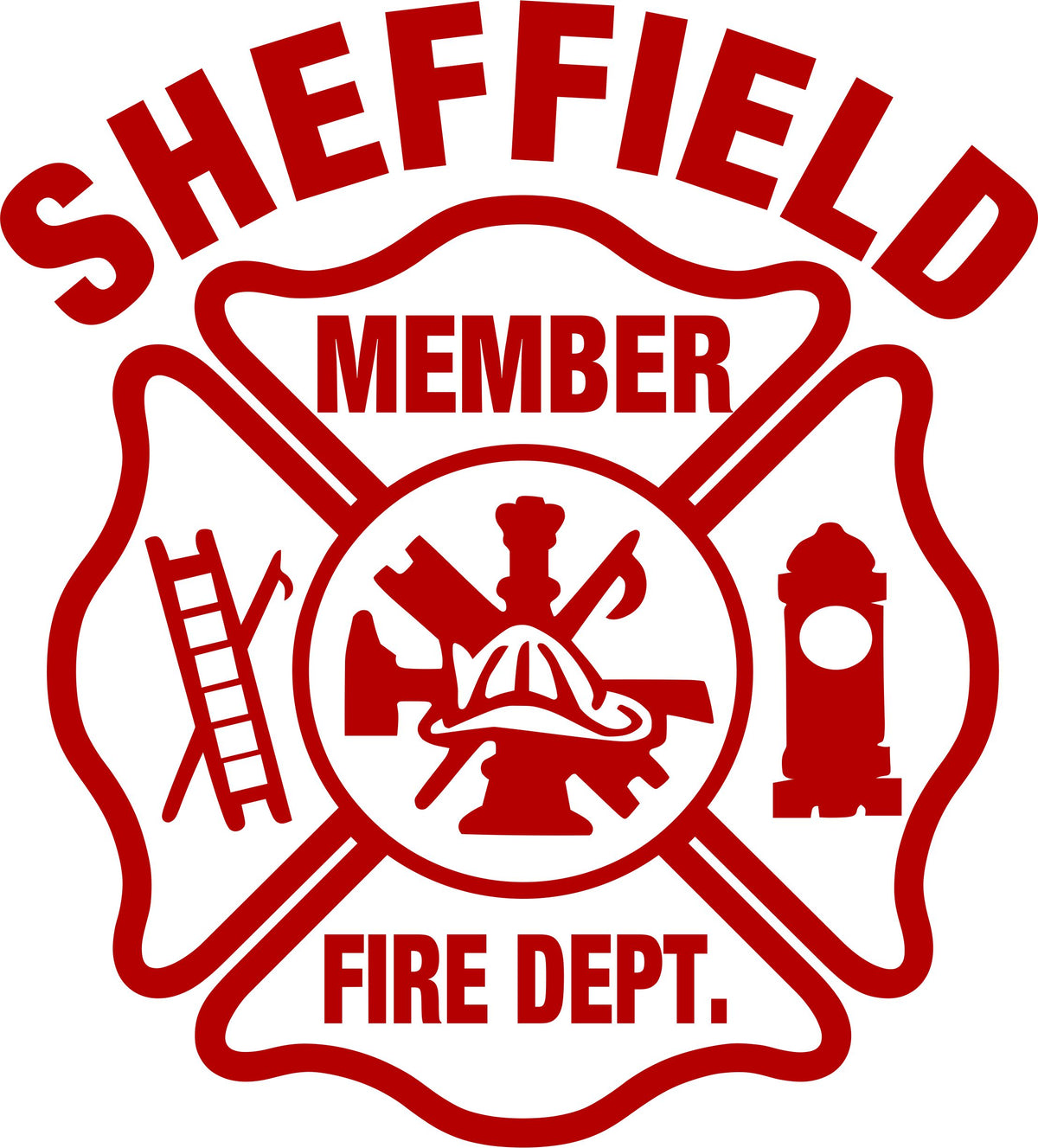 Sheffield Member Fire Department Decal - Powercall Sirens LLC