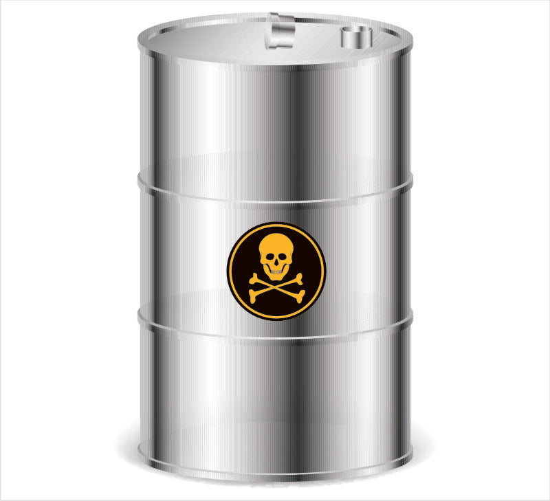 Silver Poison 55 Gallon Drum Decal