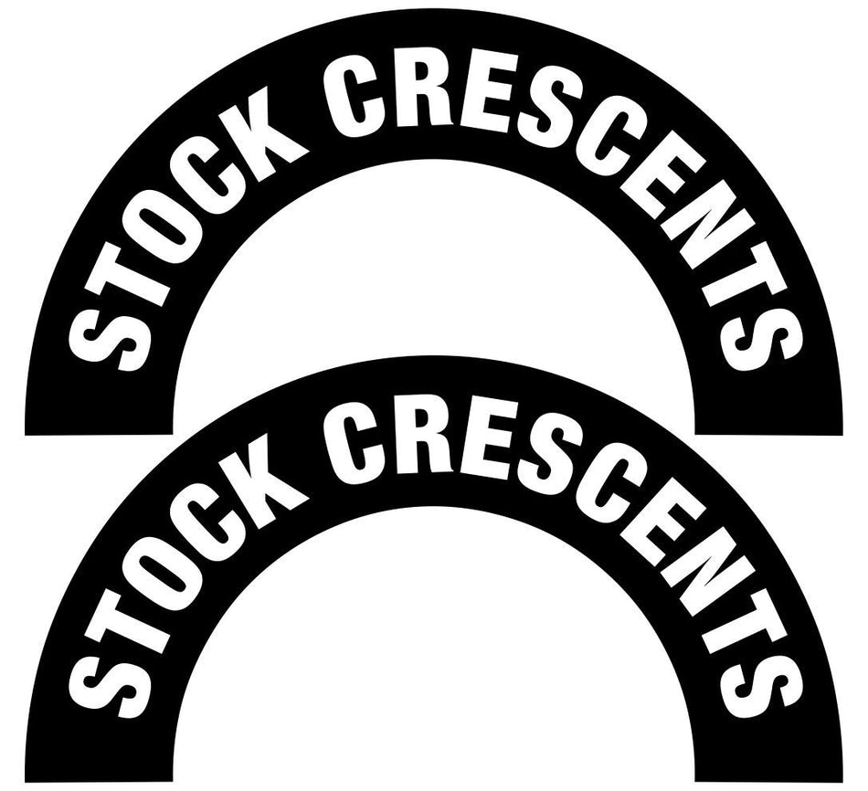 Reflective BLACK Helmet Crescent Pairs - Powercall Sirens LLC