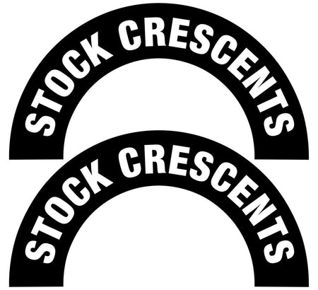 Reflective BLACK Helmet Crescent Pairs - Powercall Sirens LLC