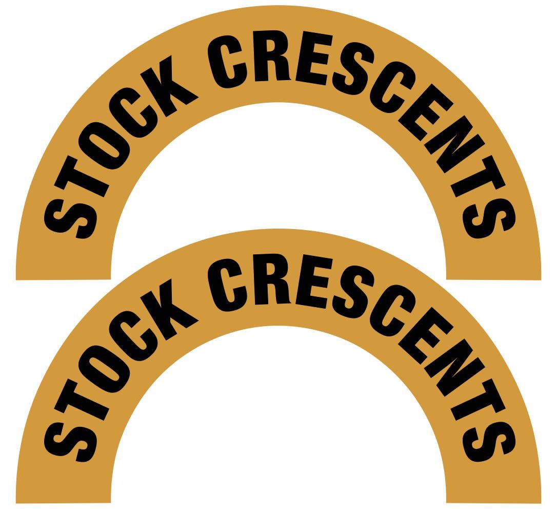 Reflective GOLD Helmet Crescent Pairs - Powercall Sirens LLC