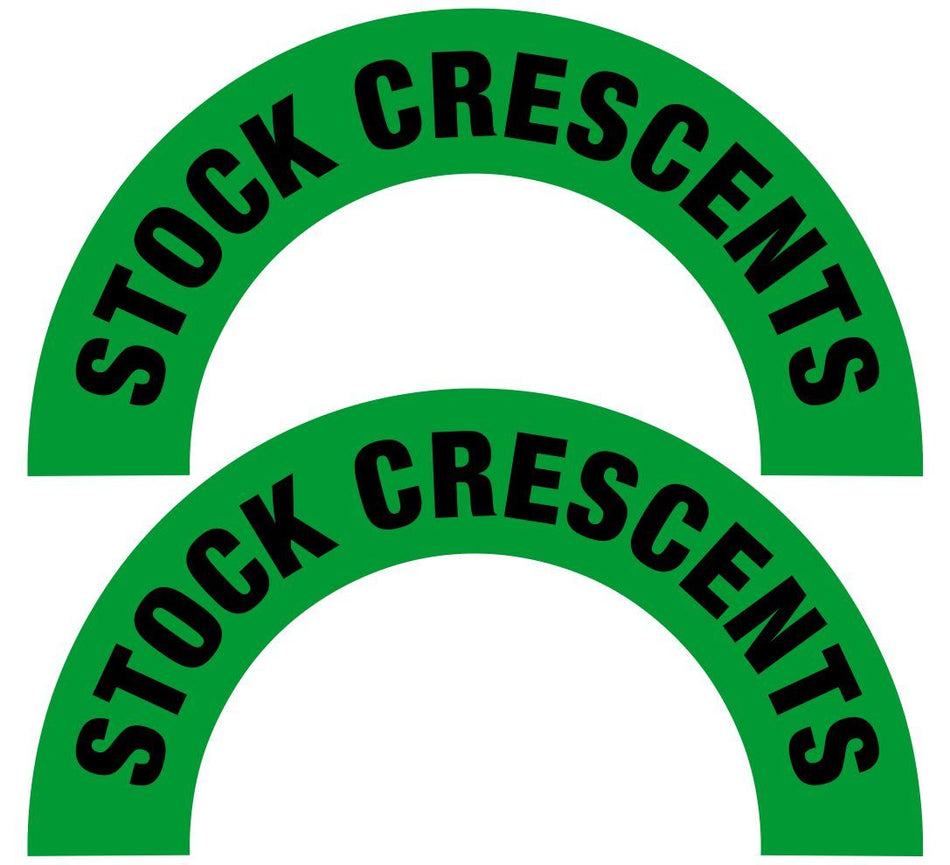 Reflective GREEN Helmet Crescent Pairs - Powercall Sirens LLC