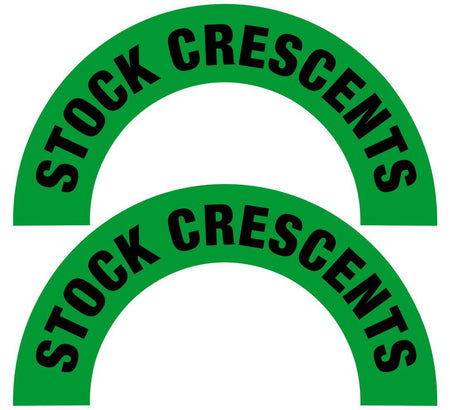 Reflective GREEN Helmet Crescent Pairs - Powercall Sirens LLC
