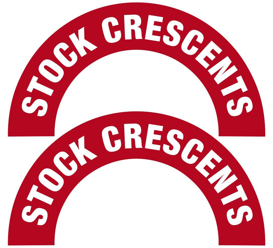 Reflective RED Helmet Crescent Pairs - Powercall Sirens LLC