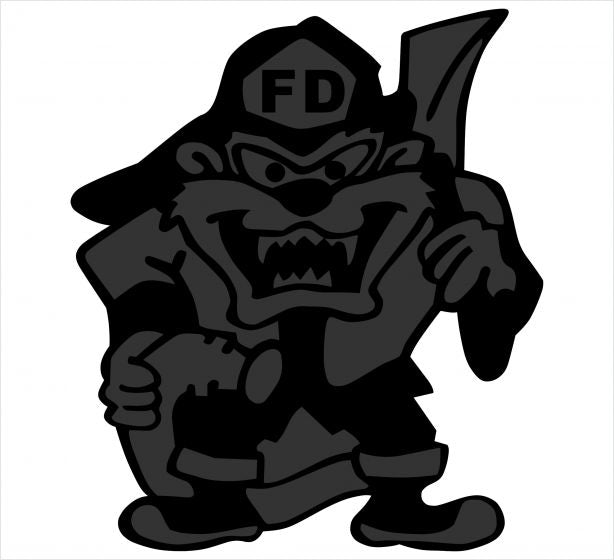 Taz Firefighter Blacklite Decal – Powercall Sirens LLC