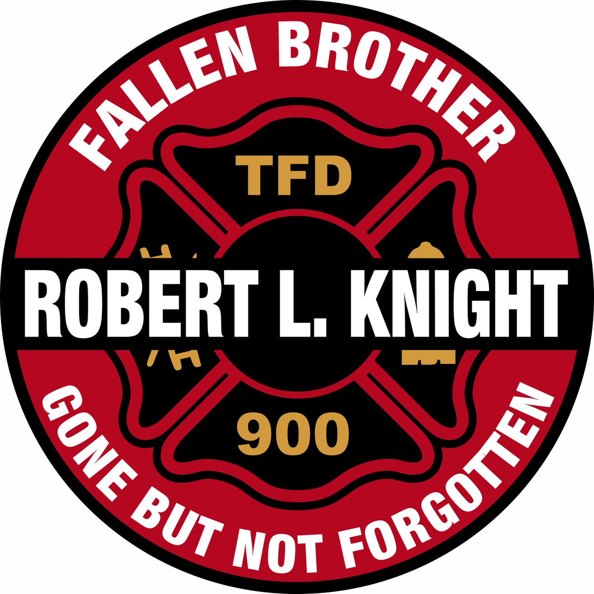 TFD Robert L Knight Memorial Customer Decal - Powercall Sirens LLC