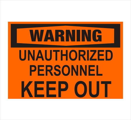Keep Out  Warning Decal