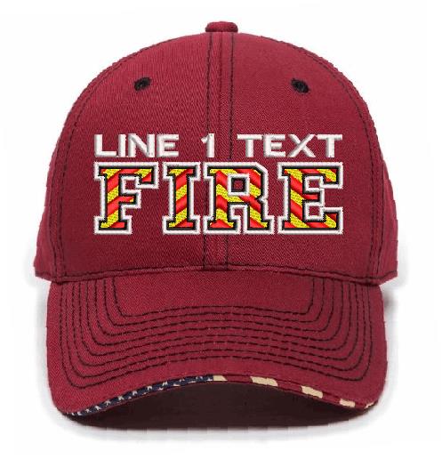 Chevron Fire Style USA-800 Embroidered Hat - Powercall Sirens LLC