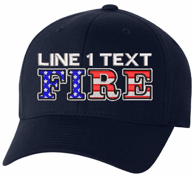 USA FIRE Style Embroidered Flex Fit Hat - Powercall Sirens LLC