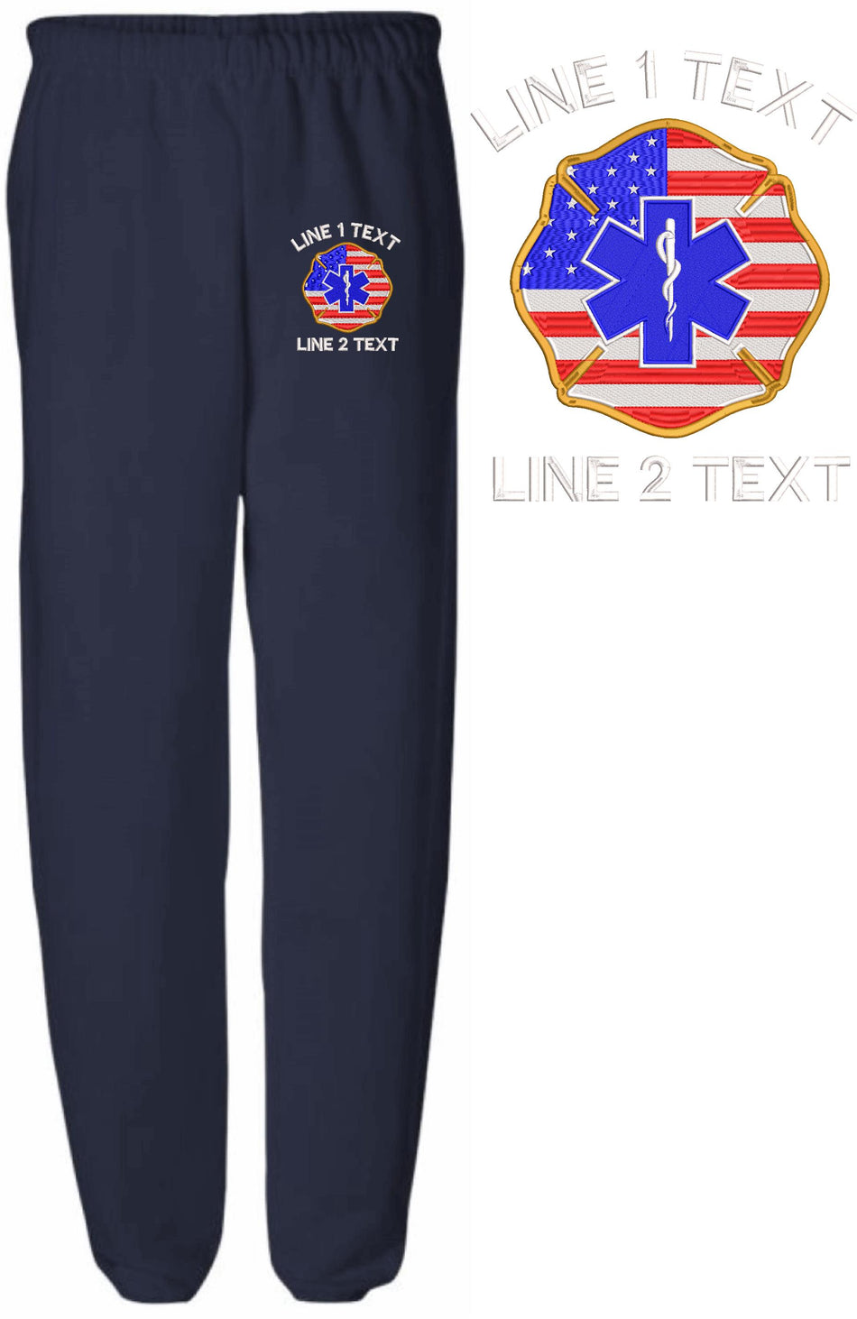 USA Maltese EMS Embroidered Sweatpants - Powercall Sirens LLC