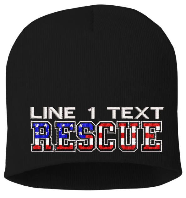 USA RESCUE Style Embroidered Winter Hat - Powercall Sirens LLC