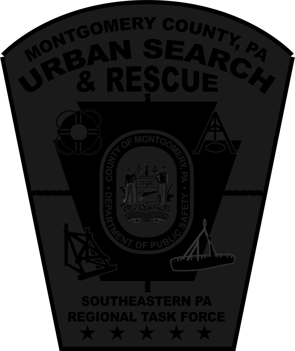 USAR Montgomery County Blacklite Reflective Decal - Powercall Sirens LLC