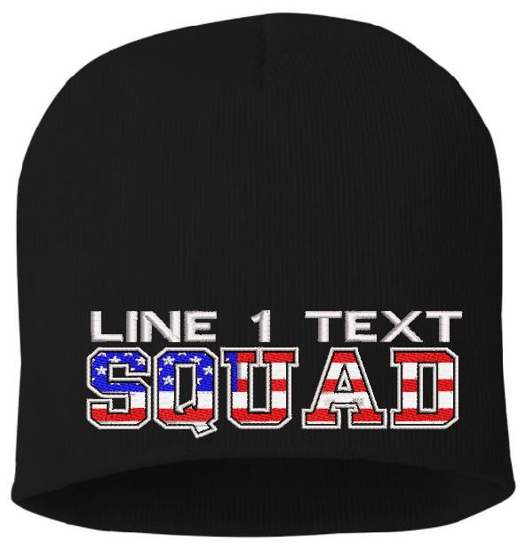 USA SQUAD Style Embroidered Winter Hat - Powercall Sirens LLC