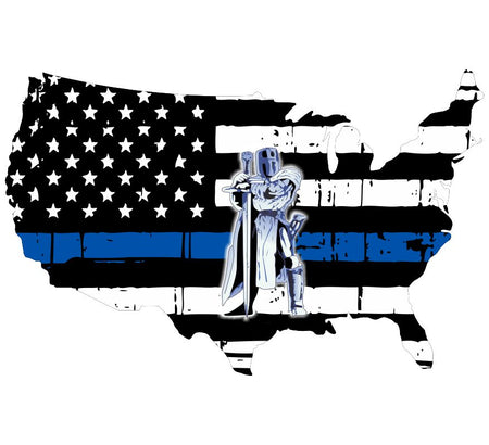 Thin Blue Line United States Standing Knight