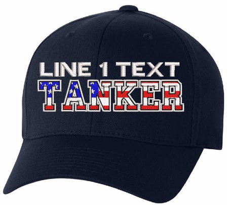 USA TANKER Style Embroidered Flex Fit Hat - Powercall Sirens LLC