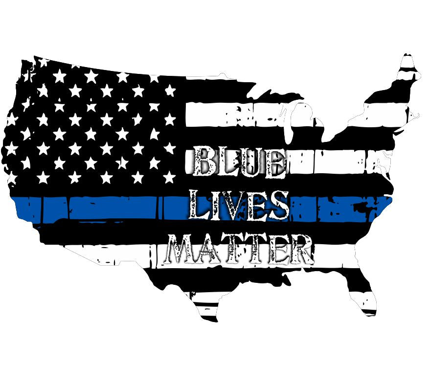 Thin Blue Line United States Blue Lives Matter Decal