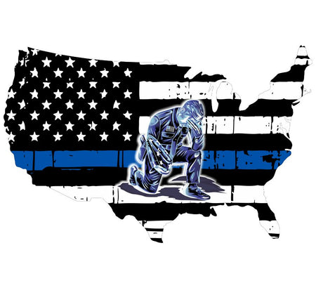 Thin Blue Line United States Kneeling Police