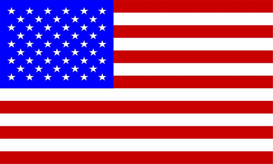 USA Flag Red/White/Blue Decal - Powercall Sirens LLC