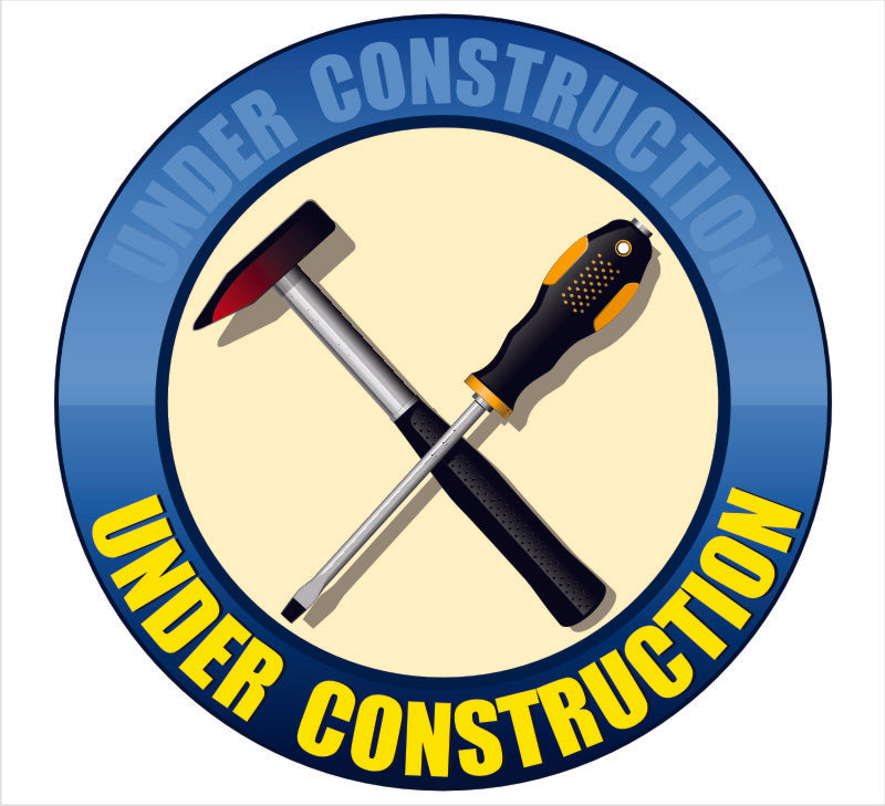 Under Construction Circle Decal