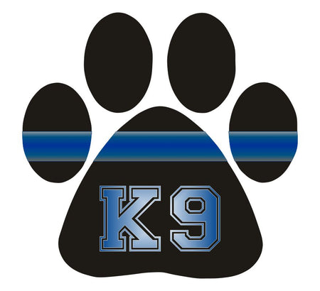Thin Blue Line Faded Blue K9 Paw Decal