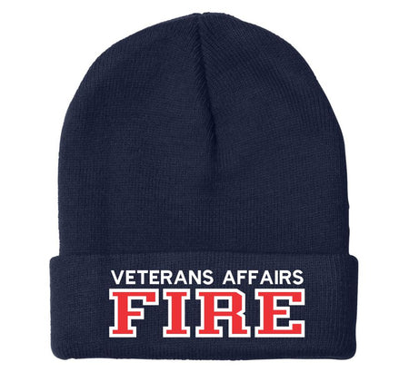 Veterans Affairs Fire Embroidered Winter Hat