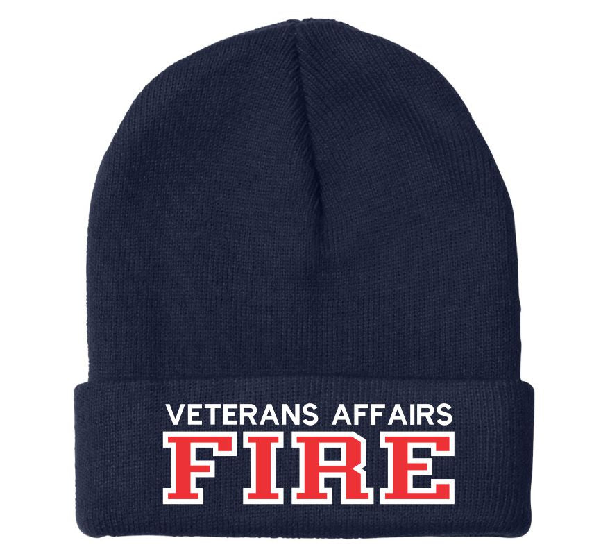 Veterans Affairs Fire Embroidered Winter Hat