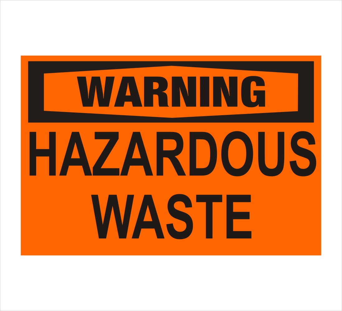 Hazardous Waste Warning Decal
