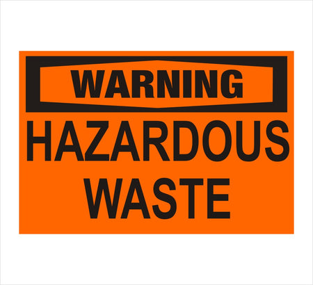 Hazardous Waste Warning Decal