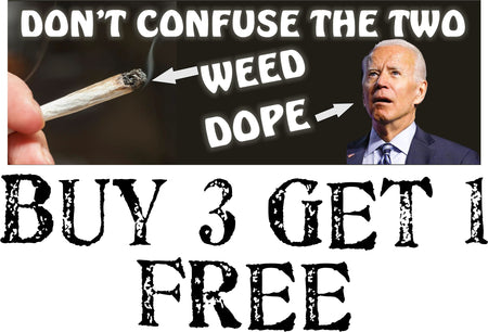 Joe Biden Weed Dope Bumper Sticker - Powercall Sirens LLC