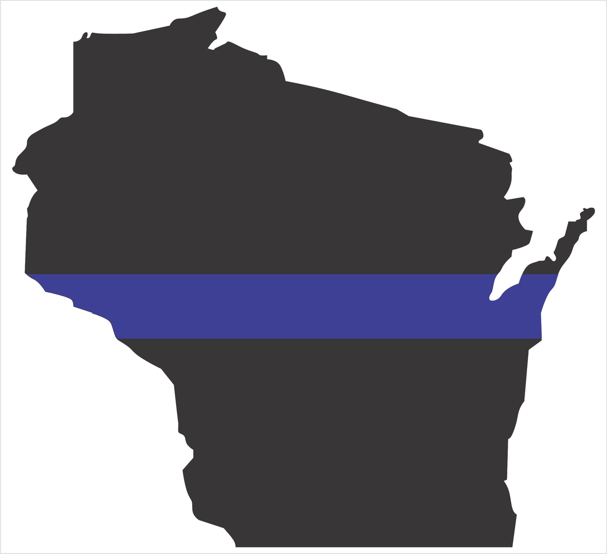 Wisconsin Thin Blue Line Decal