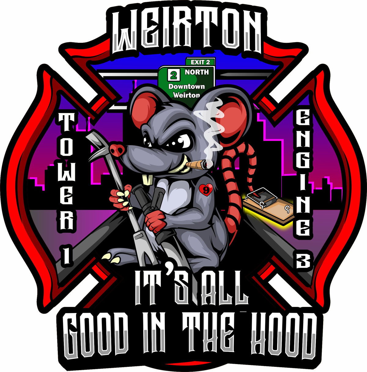 Weirton Tower 1 Engine 3 Customer Decal - Powercall Sirens LLC