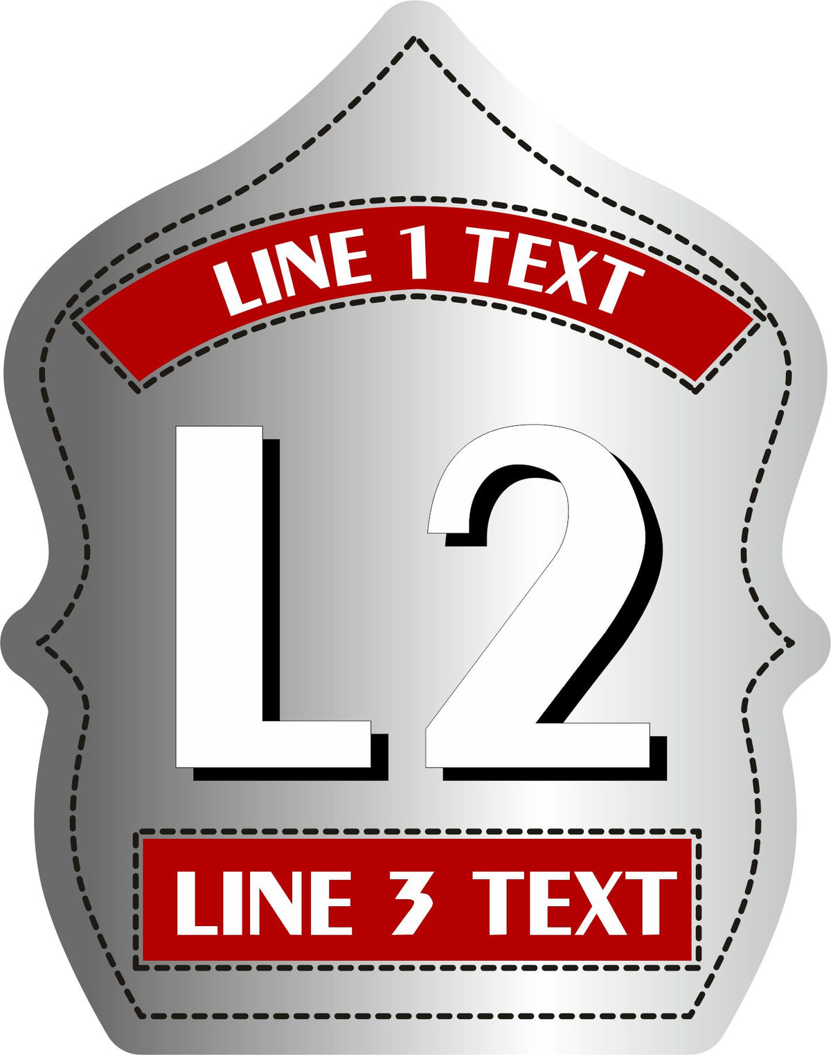 White Fade 3 Line Custom Powershield Decal - Powercall Sirens LLC