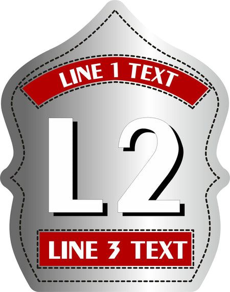 White Fade 3 Line Custom Powershield Decal - Powercall Sirens LLC