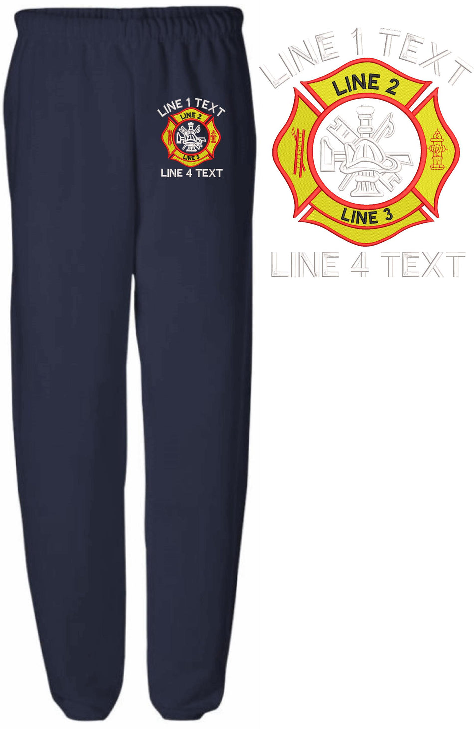 YRF Style Maltese Embroidered Sweatpants - Powercall Sirens LLC