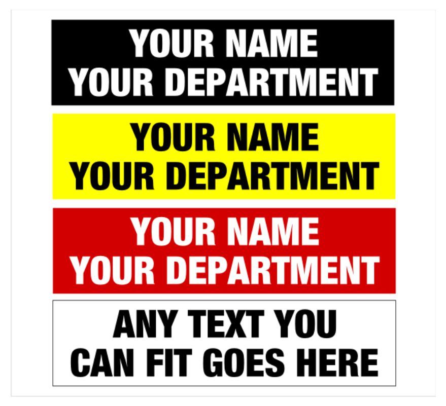 Solid Back Equipment Labels in 1/2" x 2" Size - Powercall Sirens LLC