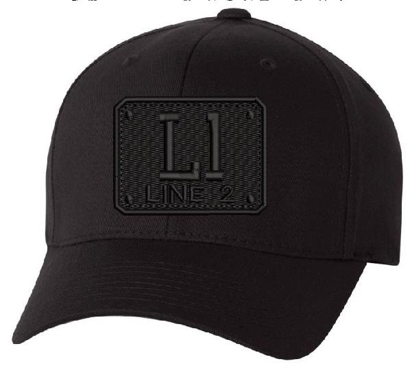 Badge Style Blackout Embroidered Hat - Powercall Sirens LLC
